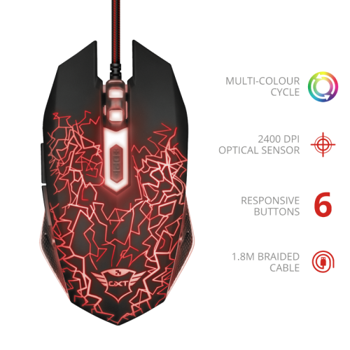 Trust GXT 105 IZZA illuminated gaming mouse